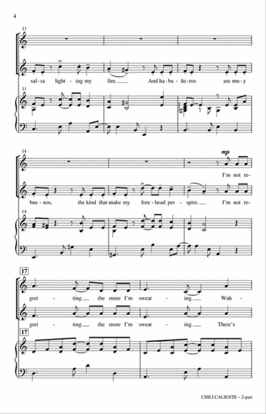 Chili Caliente Chili Caliente 2-Part scores gallery preview page 3
