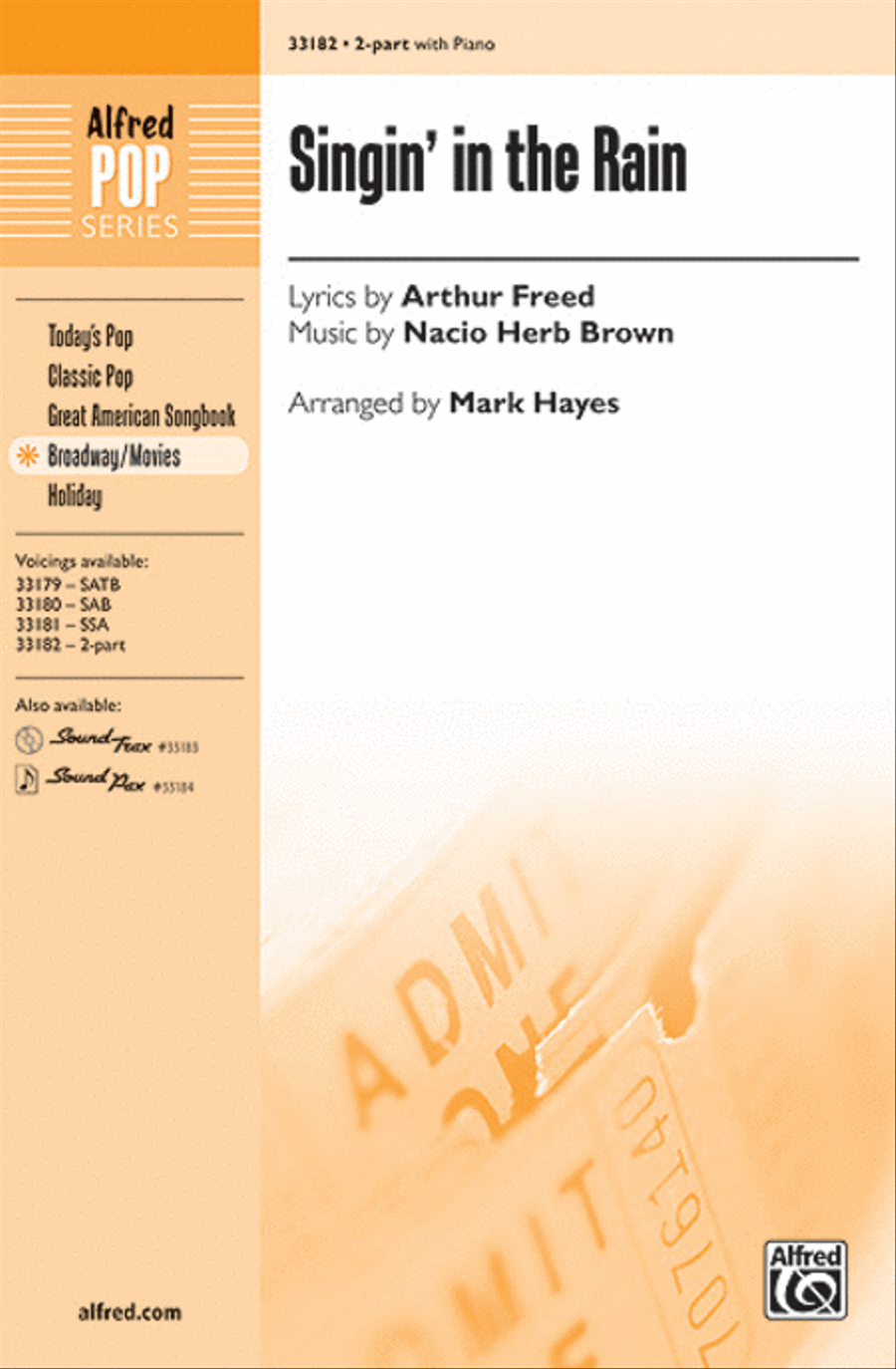 Singin' in the Rain Singin' in the Rain 2-Part scores gallery preview page 1