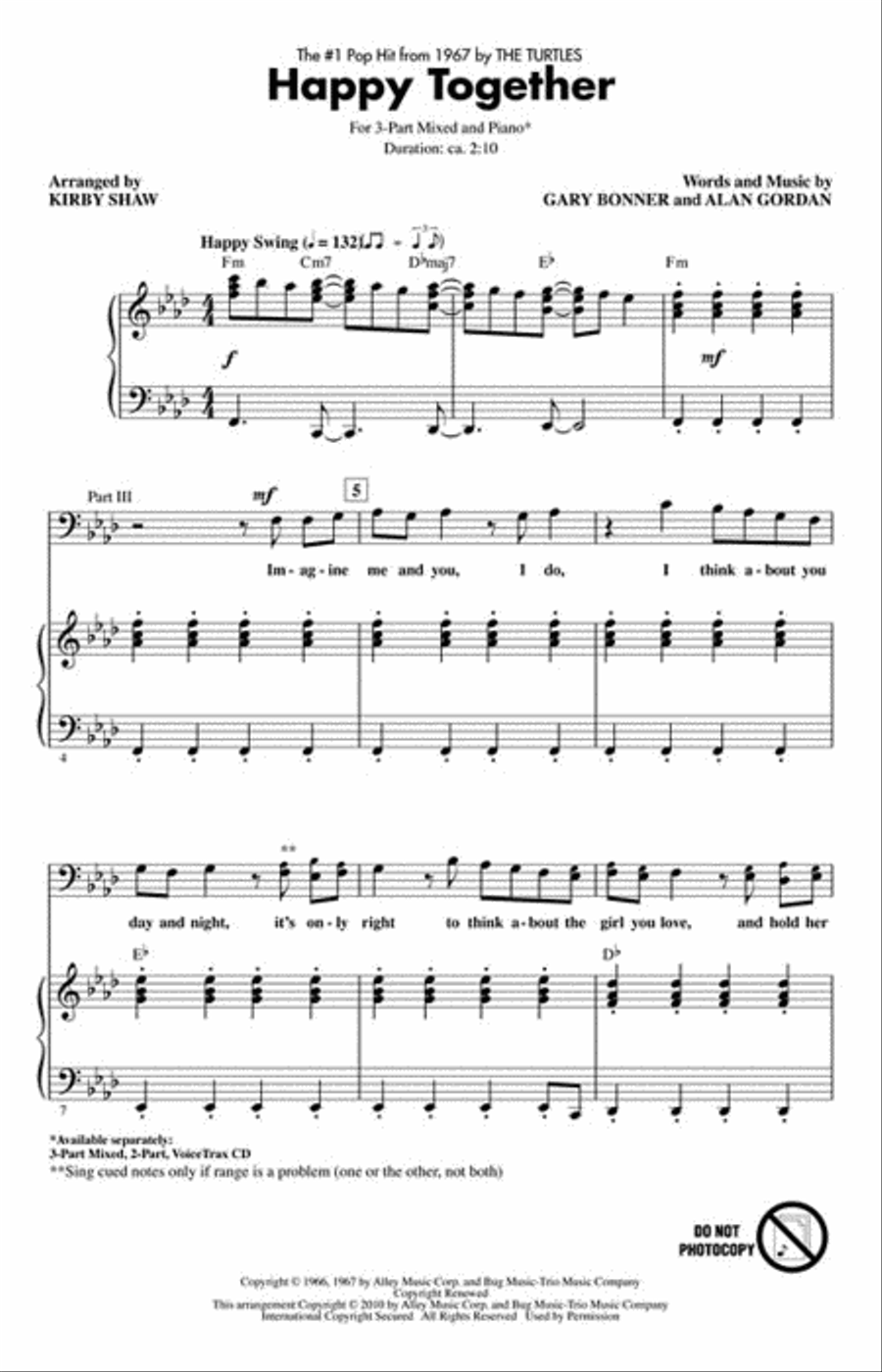 Happy Together Choir scores gallery preview page 2
