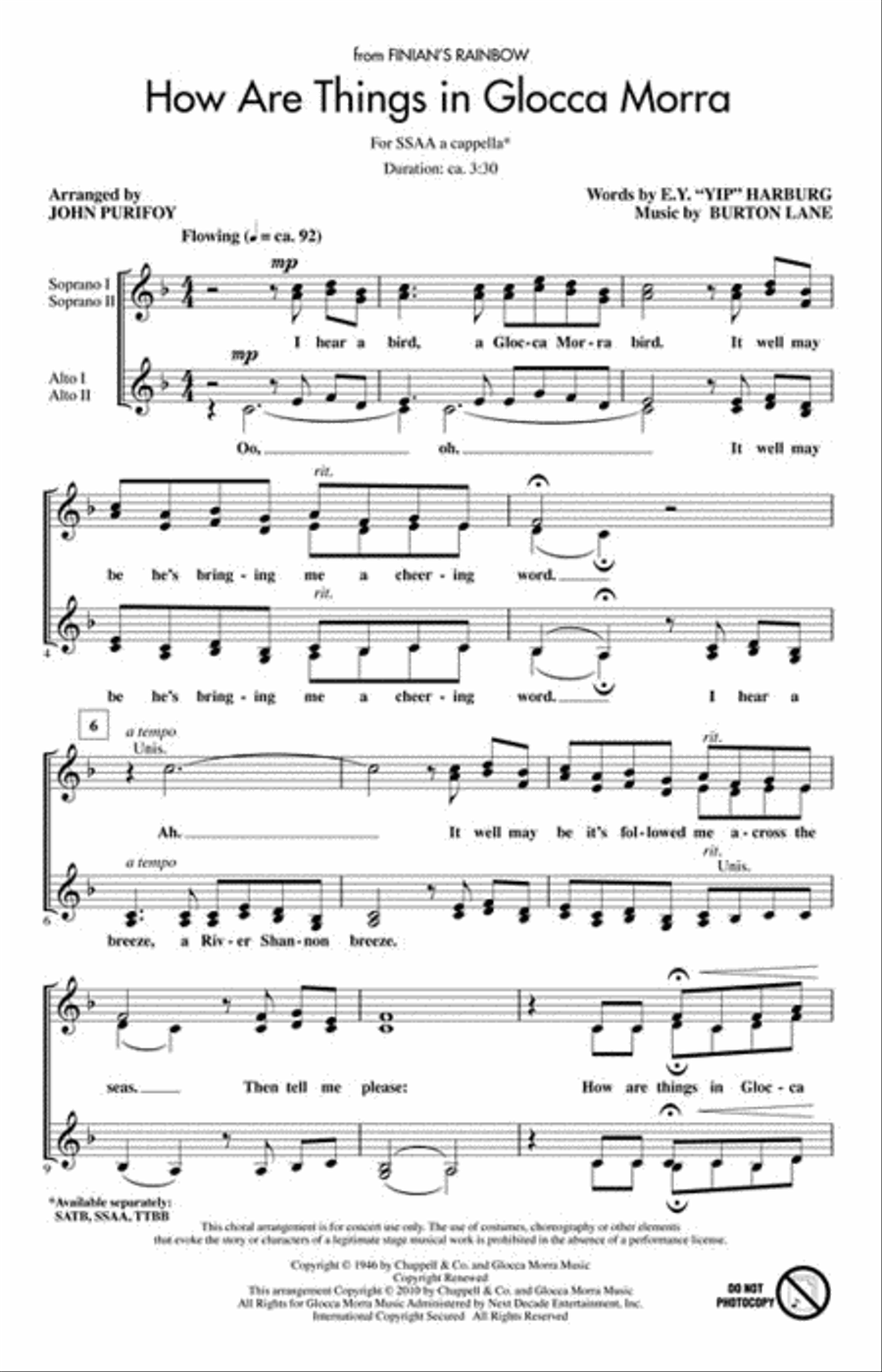 How Are Things in Glocca Morra SSAA scores gallery preview page 2
