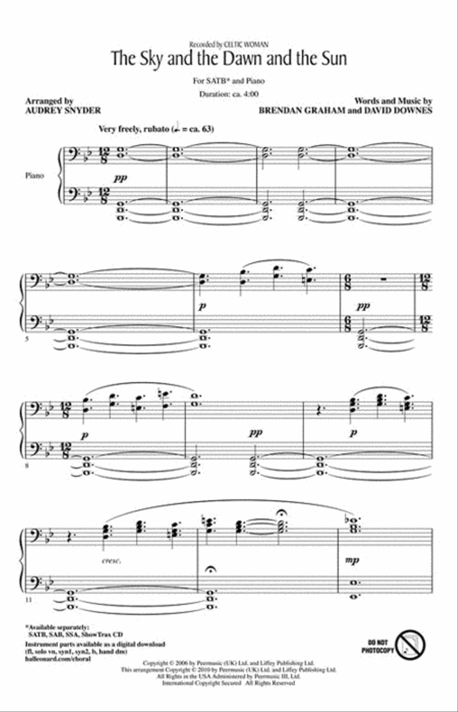 The Sky and the Dawn and the Sun - ShowTrax CD Flute scores gallery preview page 2