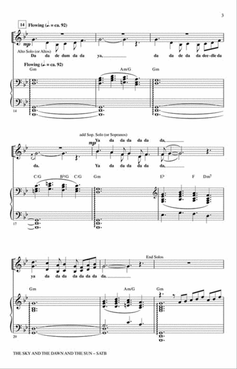 The Sky and the Dawn and the Sun - ShowTrax CD Flute scores gallery preview page 3