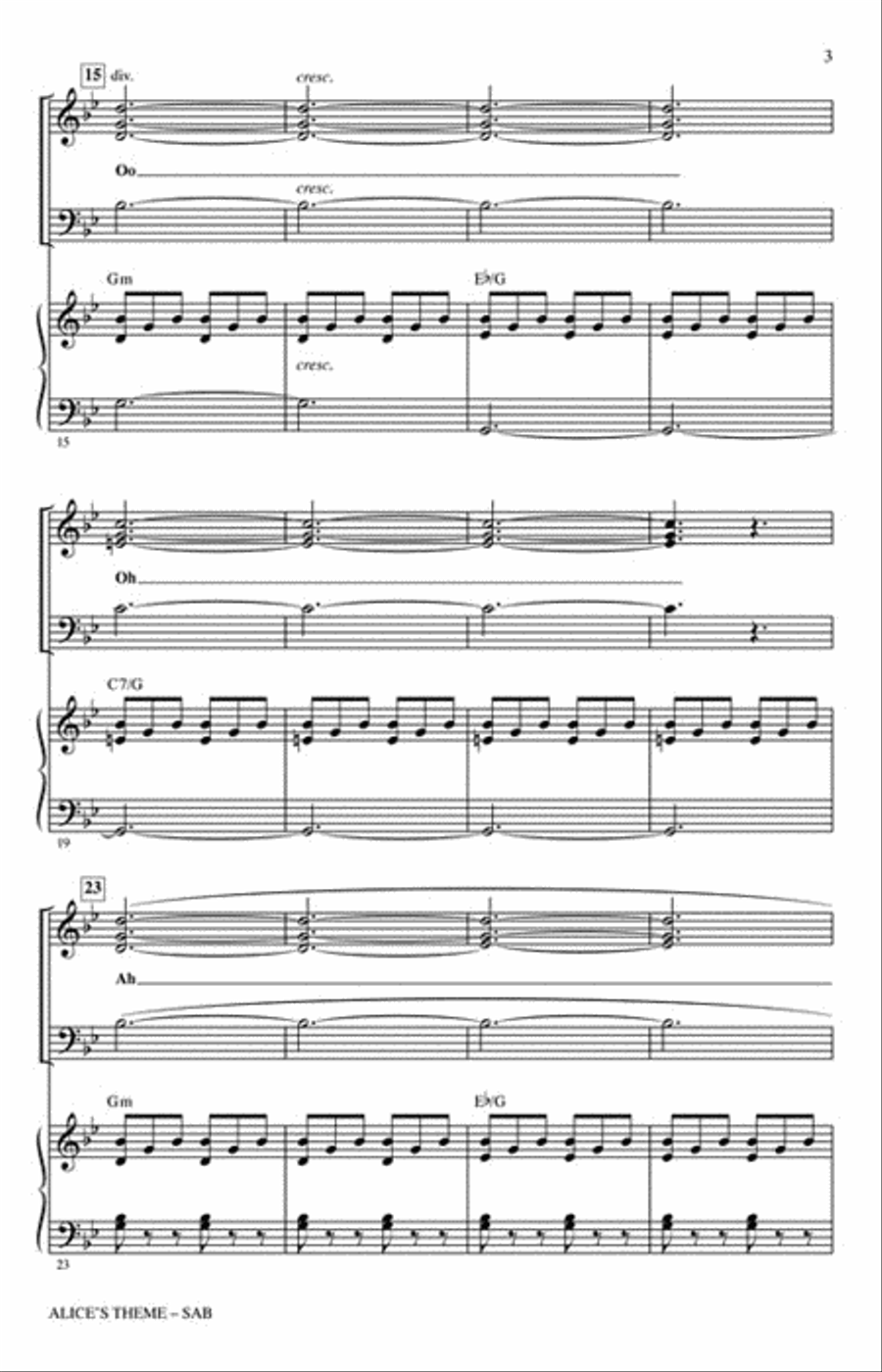 Alice's Theme Alice's Theme 3-Part scores gallery preview page 3