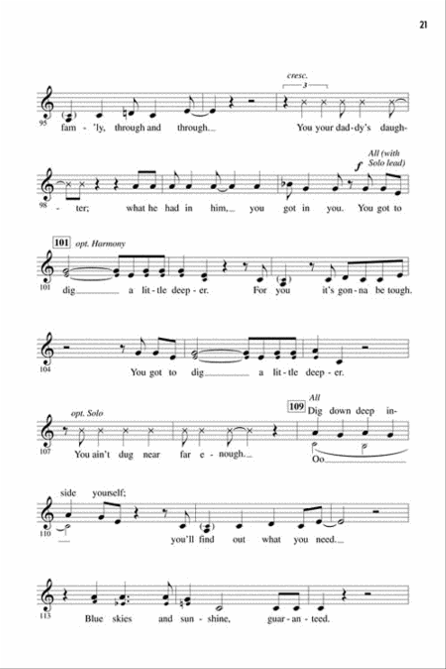 Let's All Sing Songs from Disney's The Princess and the Frog Choir scores gallery preview page 6