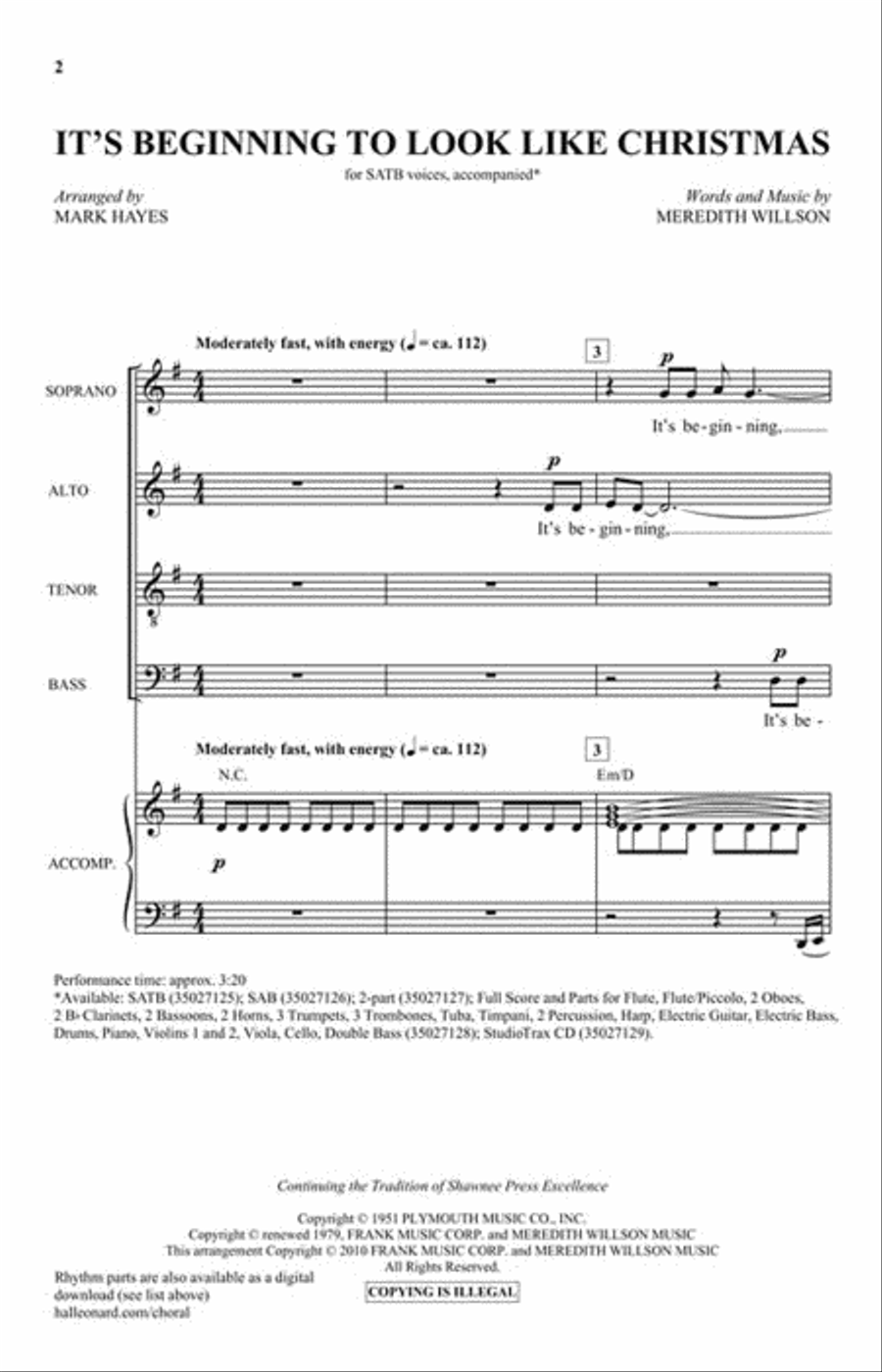 It's Beginning to Look Like Christmas Choir scores gallery preview page 2