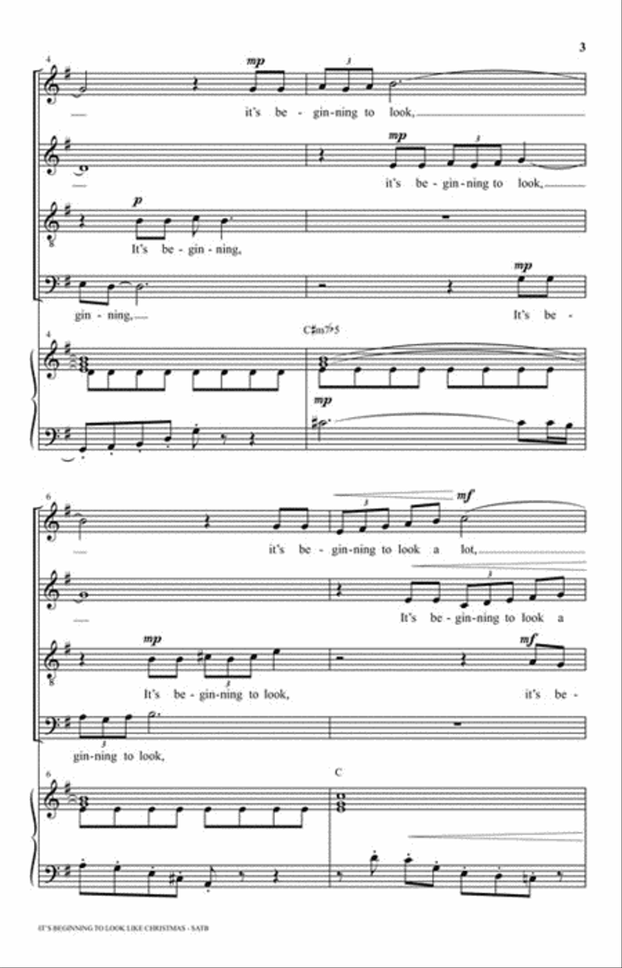 It's Beginning to Look Like Christmas Choir scores gallery preview page 3