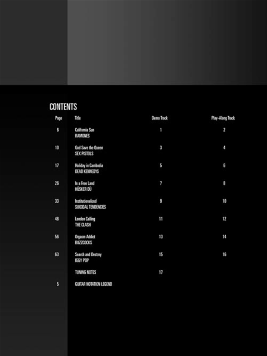Classic Punk Electric Guitar scores gallery preview page 3