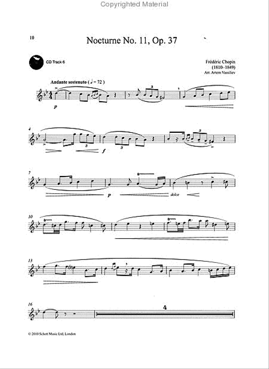 Romantic Play-Along for Flute Flute Solo scores gallery preview page 3