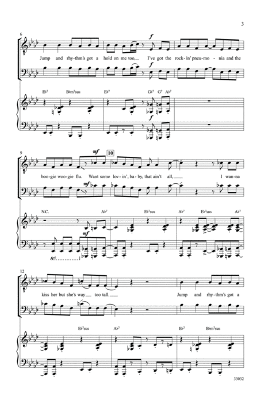 Rocking Pneumonia and the Boogie Woogie Flu Men's Choir scores gallery preview page 3