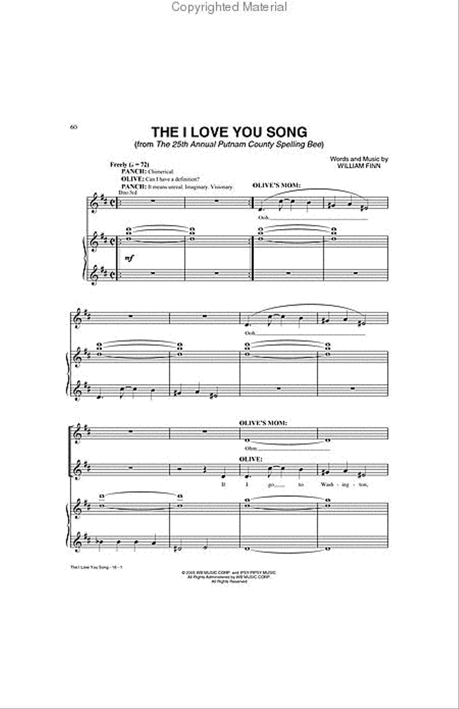 The William Finn Songbook Piano, Vocal, Guitar scores gallery preview page 2