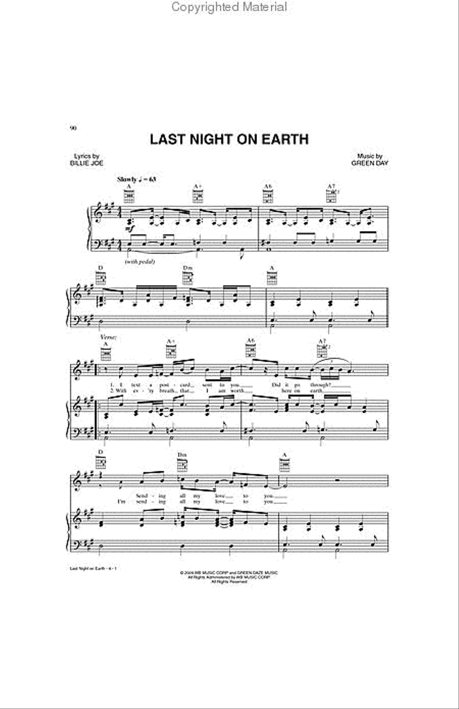 Green Day – Sheet Music Anthology Piano, Vocal, Guitar scores gallery preview page 2