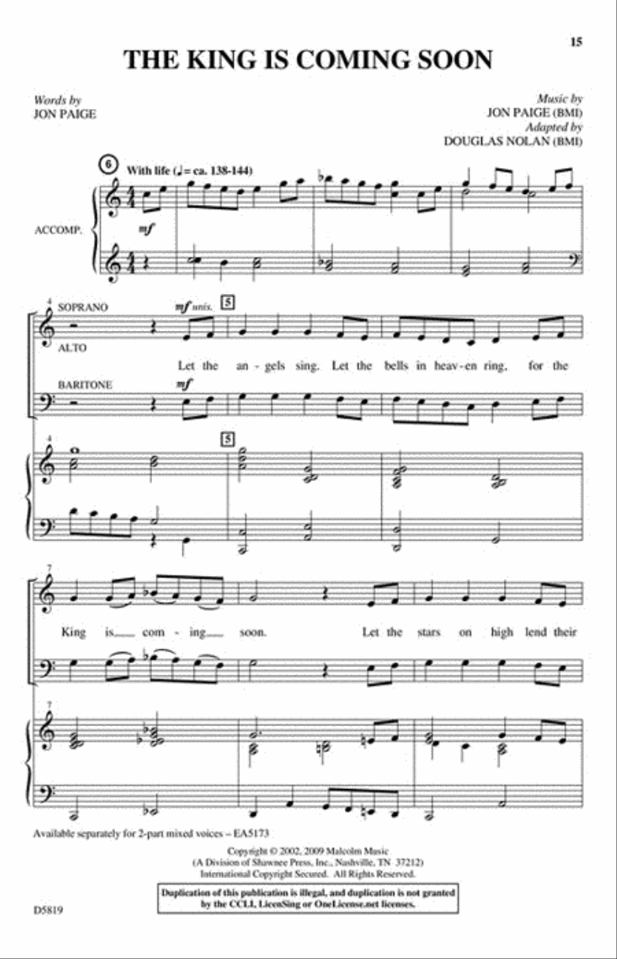 A Song Is Born Choir scores gallery preview page 3