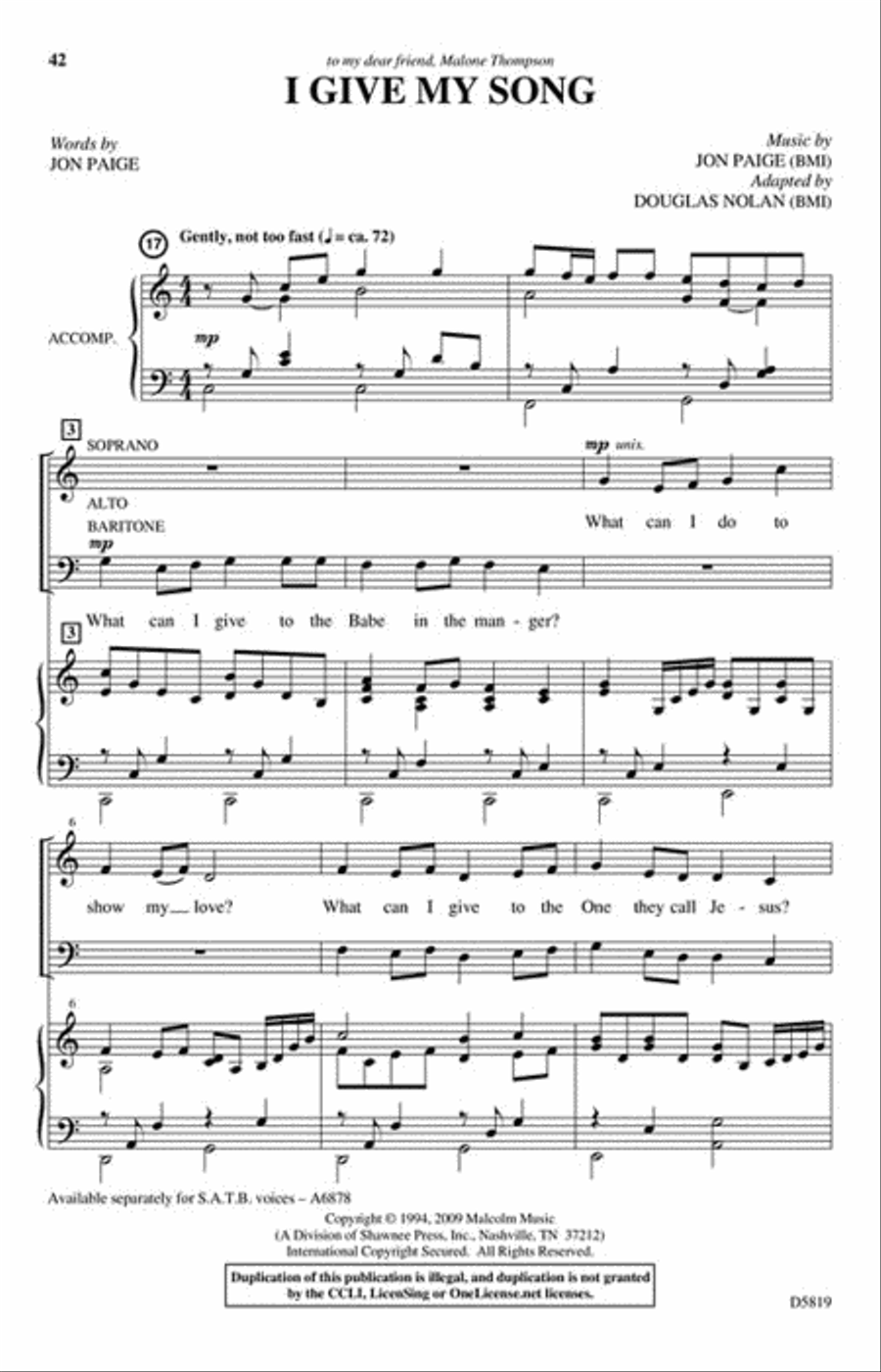 A Song Is Born Choir scores gallery preview page 6