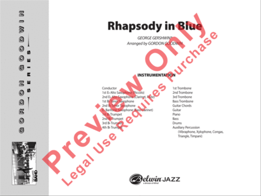 Rhapsody in Blue Rhapsody in Blue Jazz Ensemble scores gallery preview page 2