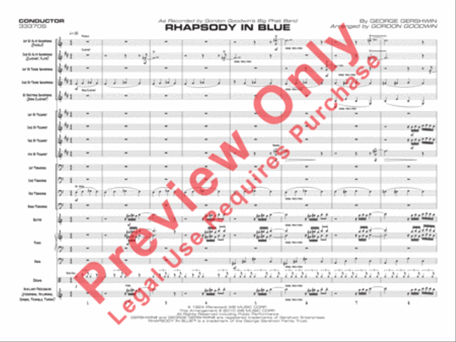 Rhapsody in Blue Rhapsody in Blue Jazz Ensemble scores gallery preview page 4