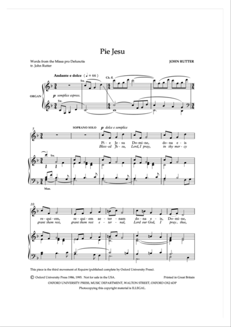 Pie Jesu Pie Jesu 4-Part scores gallery preview page 2