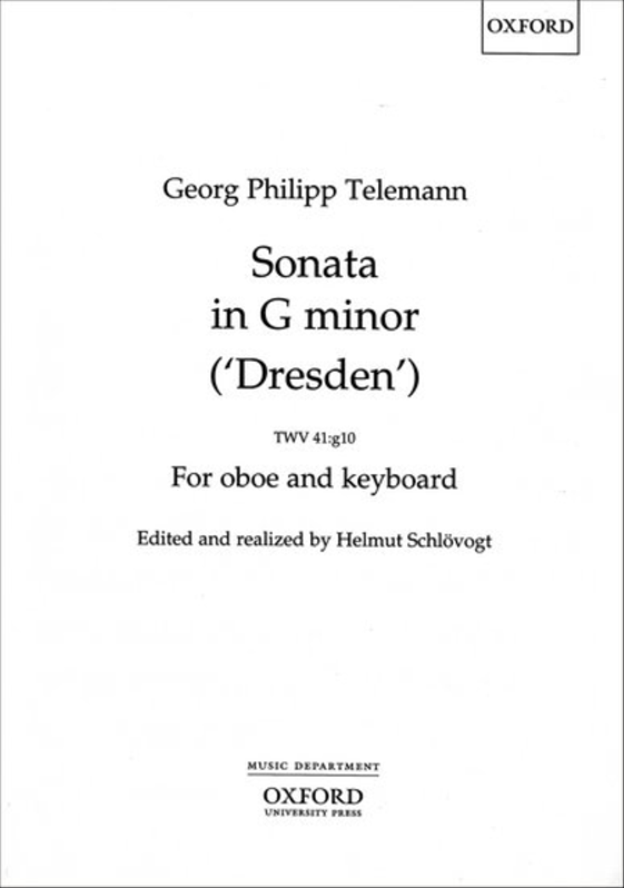 Sonata in G minor (Dresden) TWV41:g10 Oboe scores gallery preview page 1