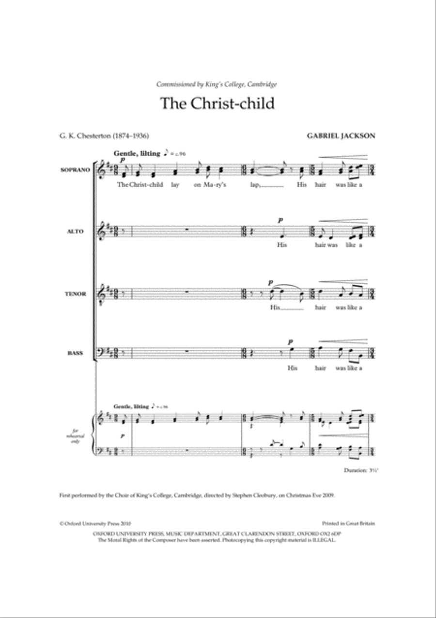 The Christ-child Divisi scores gallery preview page 2