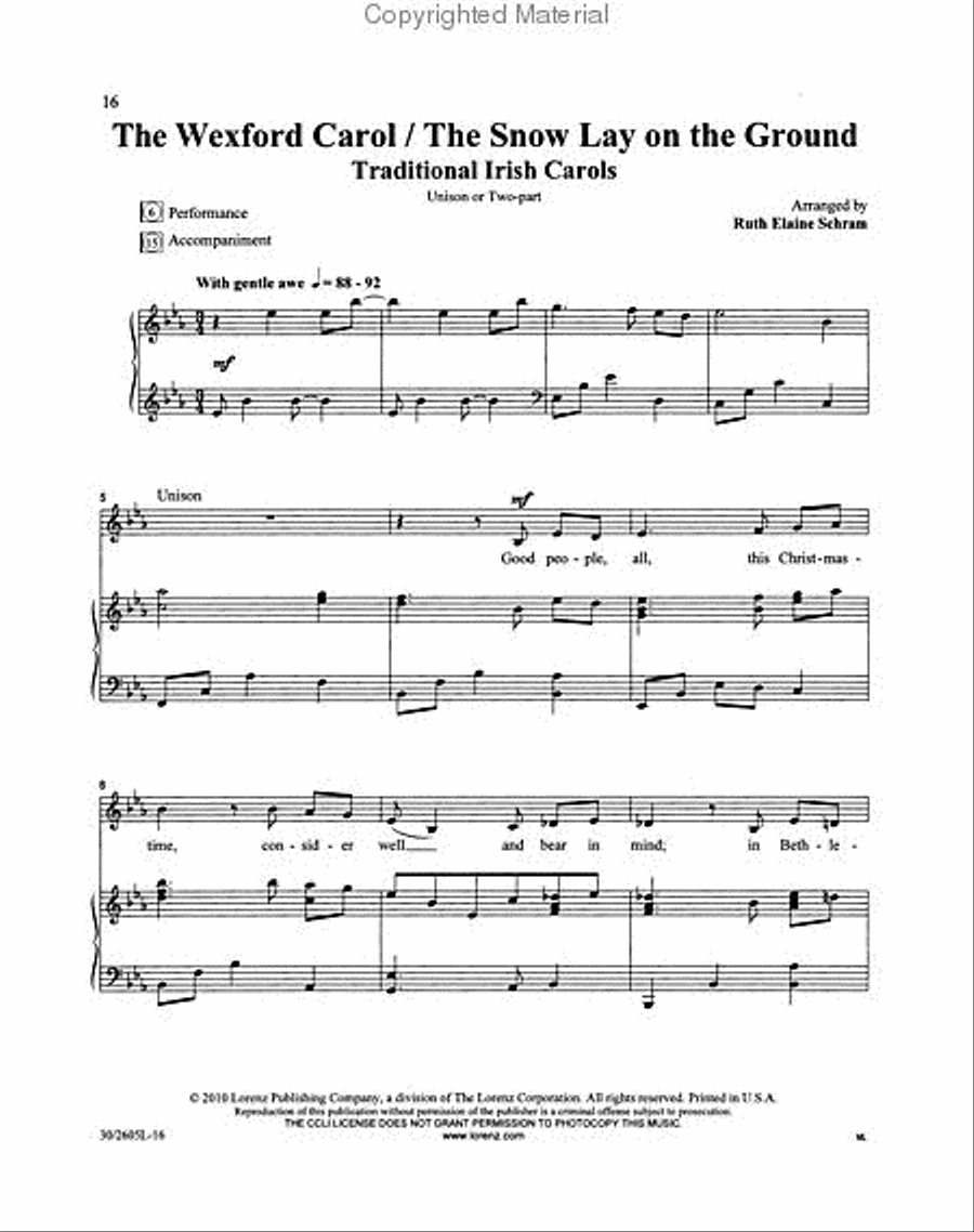 Simply Carols - Songbook and Performance/Accompaniment CD Unison Choir scores gallery preview page 3