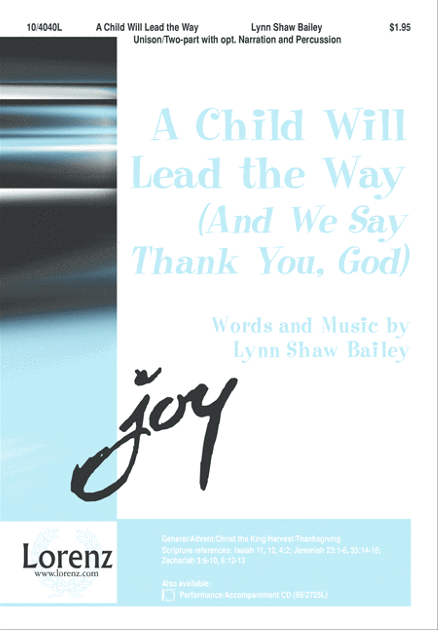 A Child Will Lead the Way Unison Choir scores gallery preview page 2