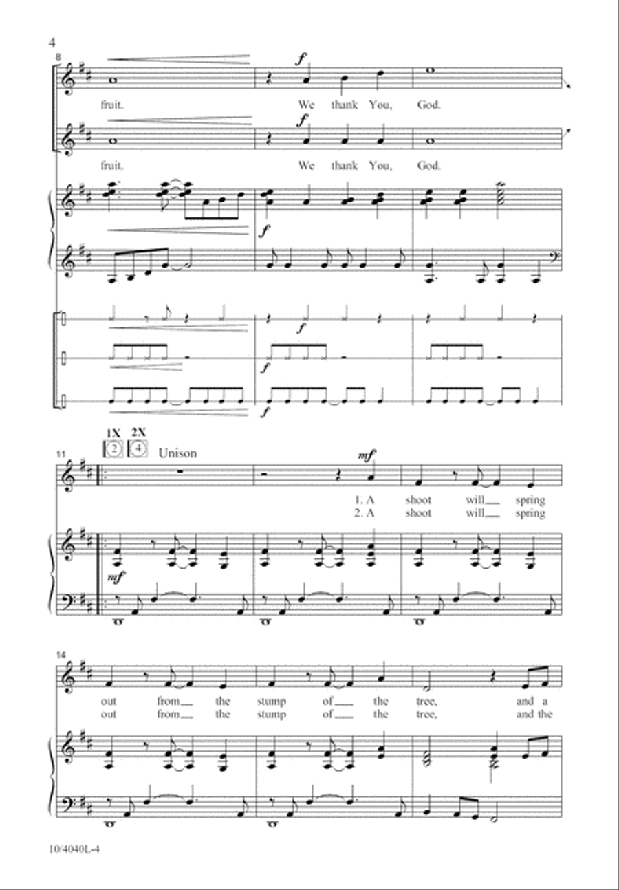 A Child Will Lead the Way Unison Choir scores gallery preview page 5