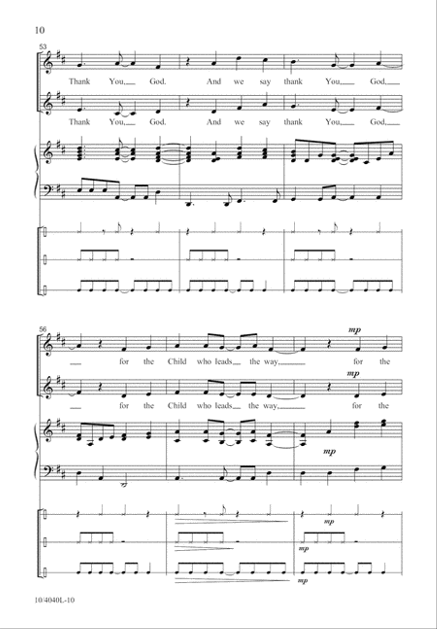 A Child Will Lead the Way Unison Choir scores gallery preview page 11
