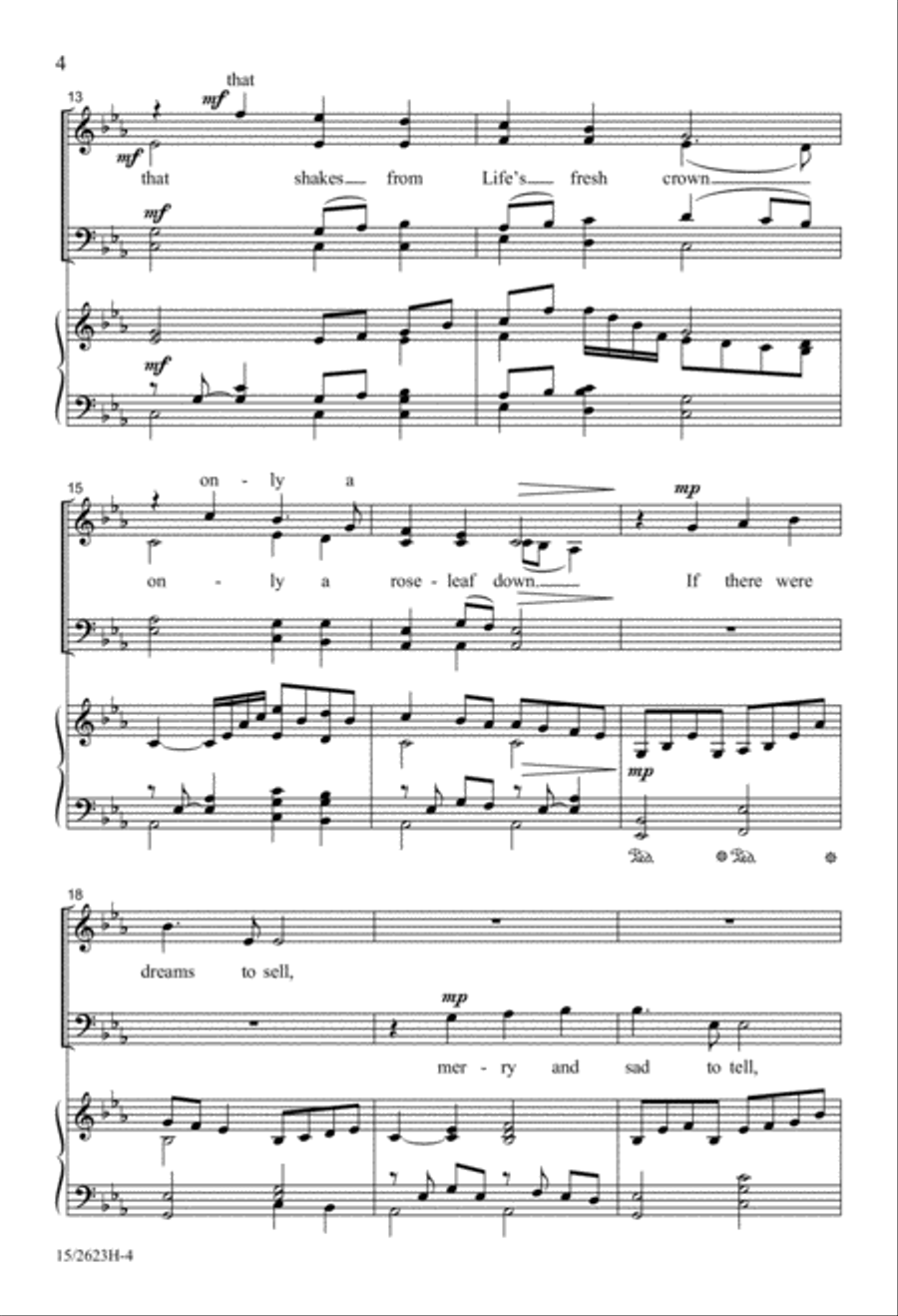 If There Were Dreams to Sell 4-Part scores gallery preview page 5