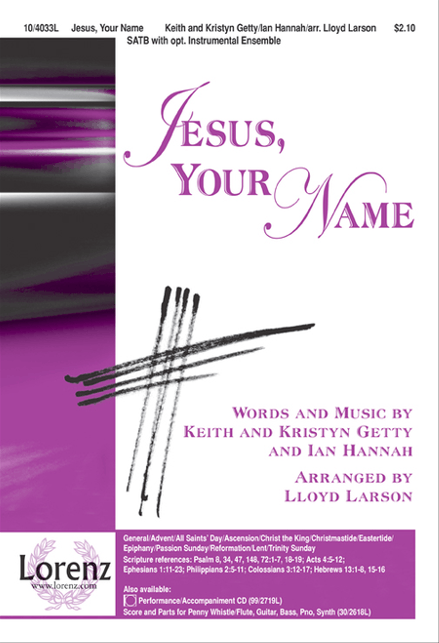 Jesus, Your Name 4-Part scores gallery preview page 1