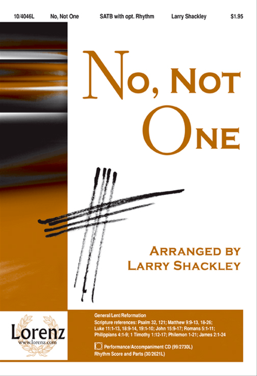No, Not One No, Not One 4-Part scores gallery preview page 1