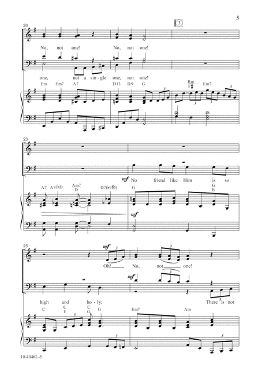 No, Not One No, Not One 4-Part scores gallery preview page 6