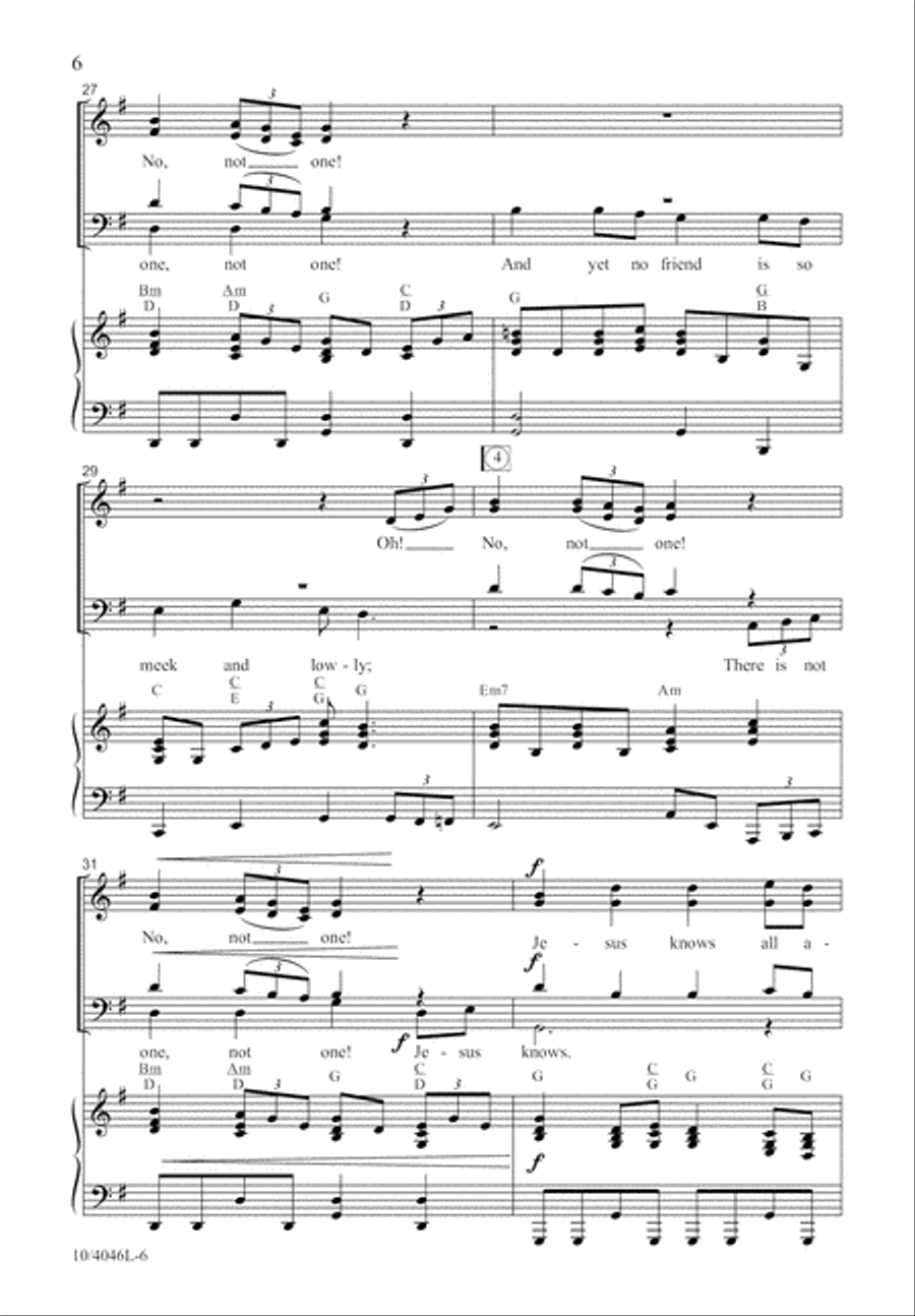 No, Not One No, Not One 4-Part scores gallery preview page 7