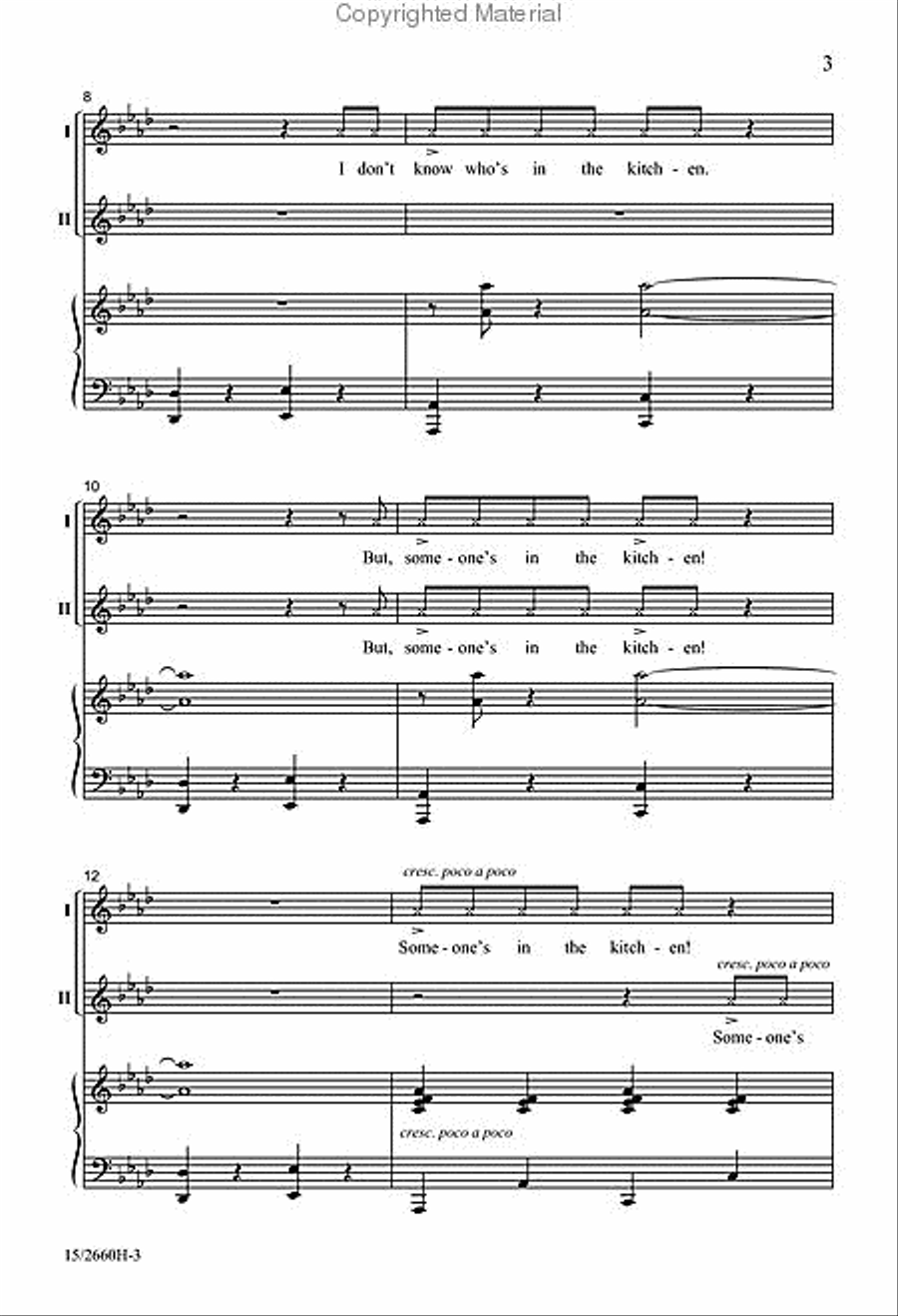 Someone's in the Kitchen! 2-Part scores gallery preview page 3