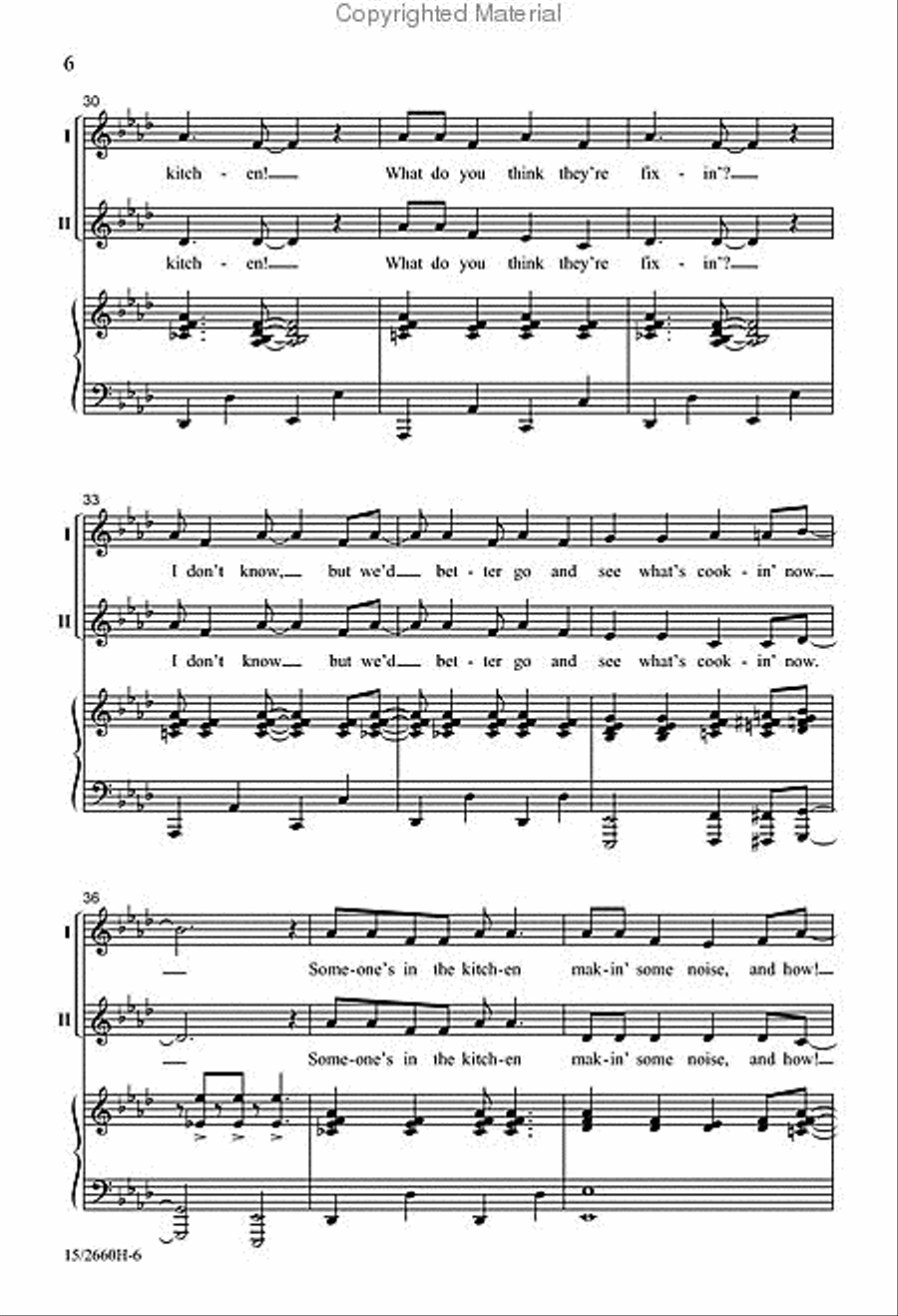 Someone's in the Kitchen! 2-Part scores gallery preview page 6
