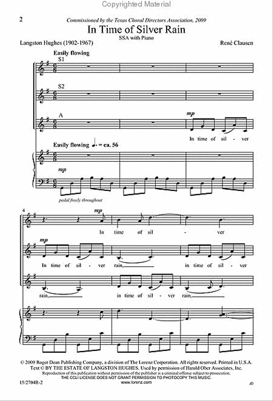 In Time of Silver Rain In Time of Silver Rain SSA scores gallery preview page 2