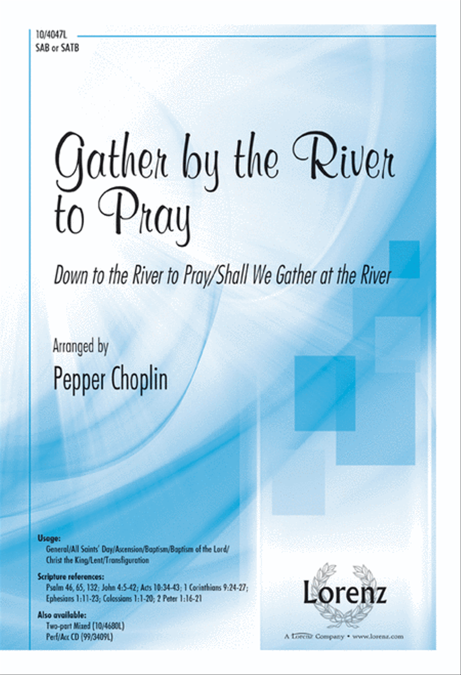 Gather by the River to Pray 4-Part scores gallery preview page 1
