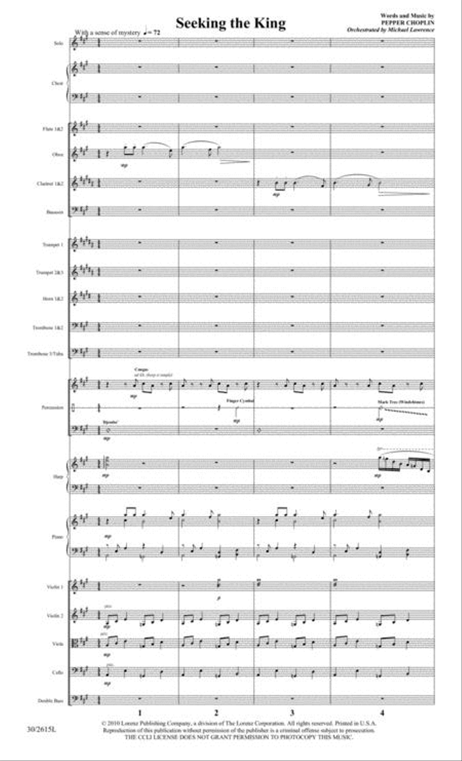 Seeking the King - Orchestral Score and Parts Choir scores gallery preview page 2