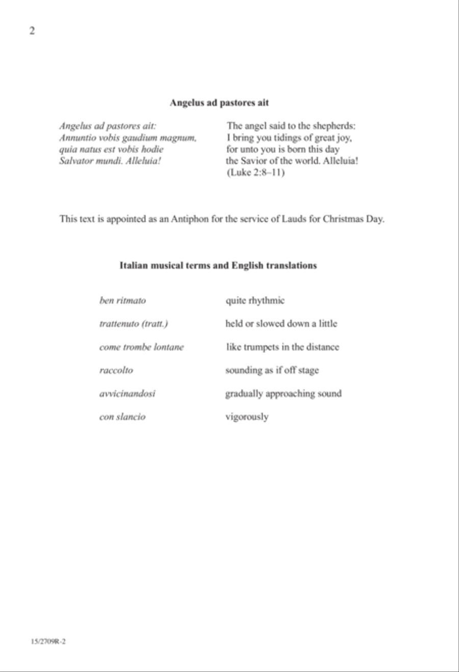 Angelus ad pastores ait Angelus ad pastores ait 4-Part scores gallery preview page 3