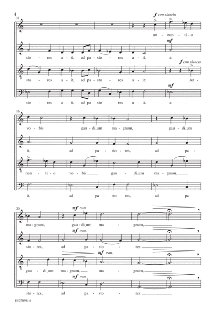 Angelus ad pastores ait Angelus ad pastores ait 4-Part scores gallery preview page 5