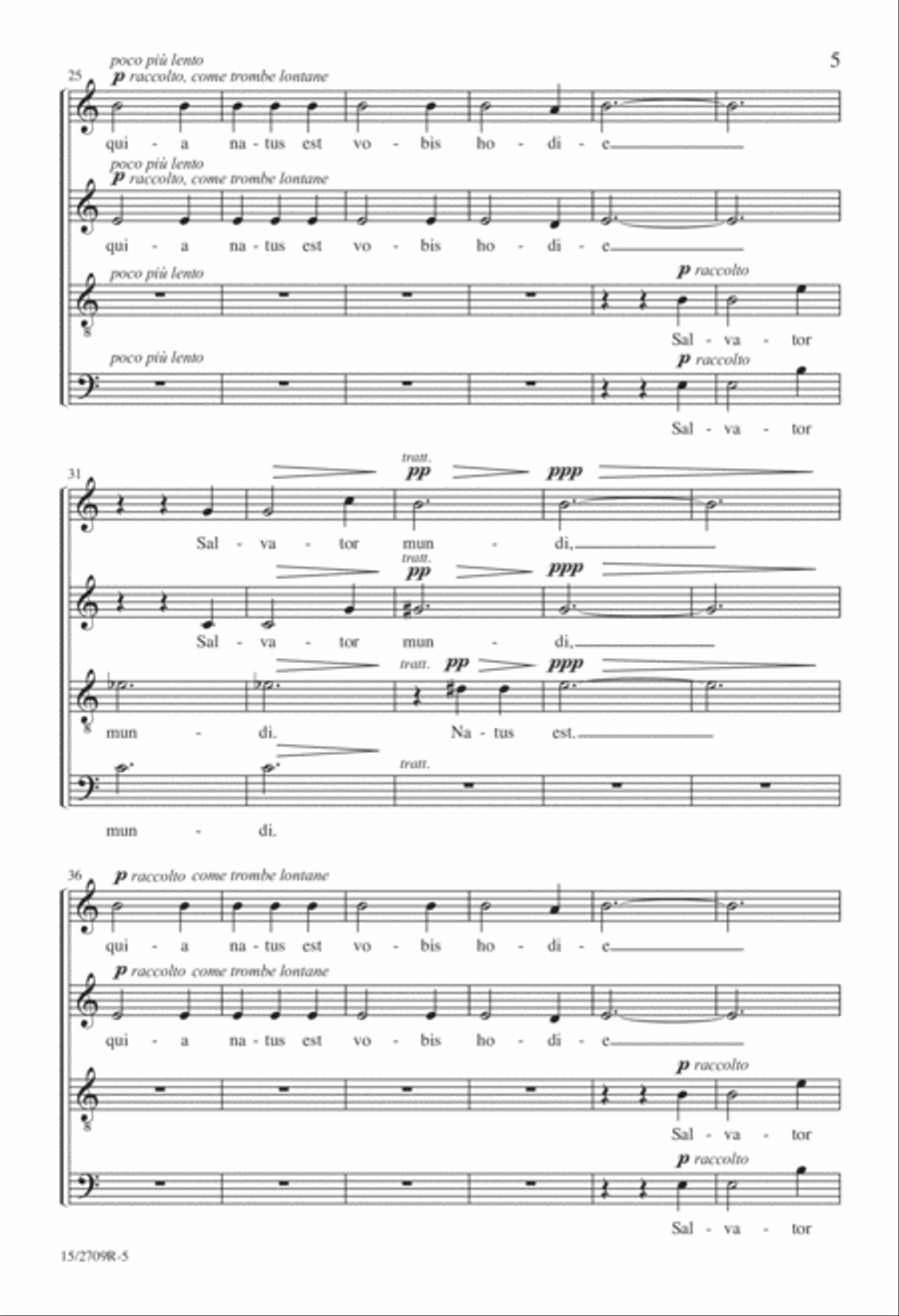 Angelus ad pastores ait Angelus ad pastores ait 4-Part scores gallery preview page 6