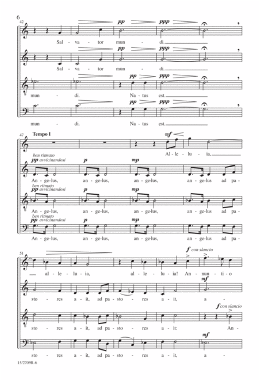 Angelus ad pastores ait Angelus ad pastores ait 4-Part scores gallery preview page 7