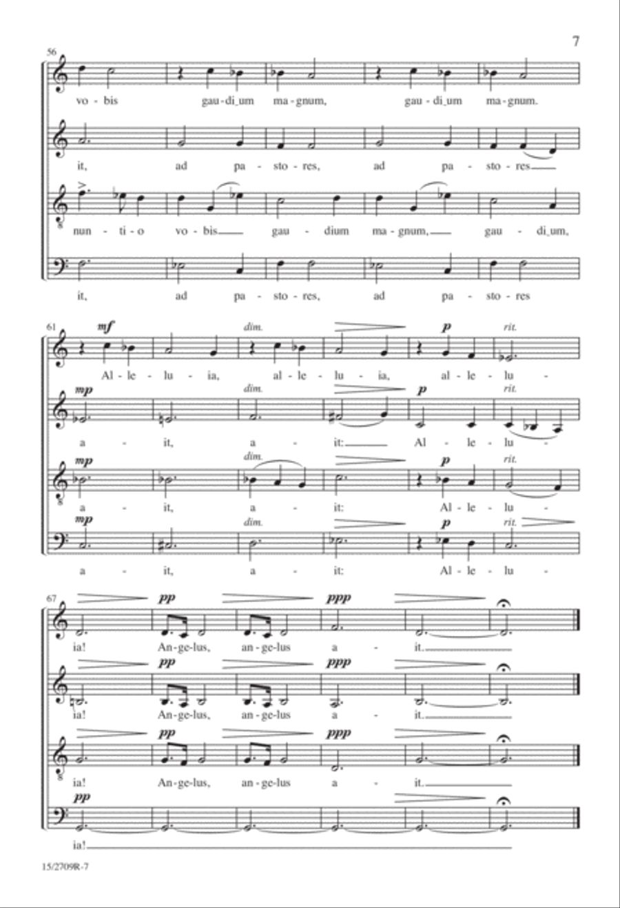 Angelus ad pastores ait Angelus ad pastores ait 4-Part scores gallery preview page 8