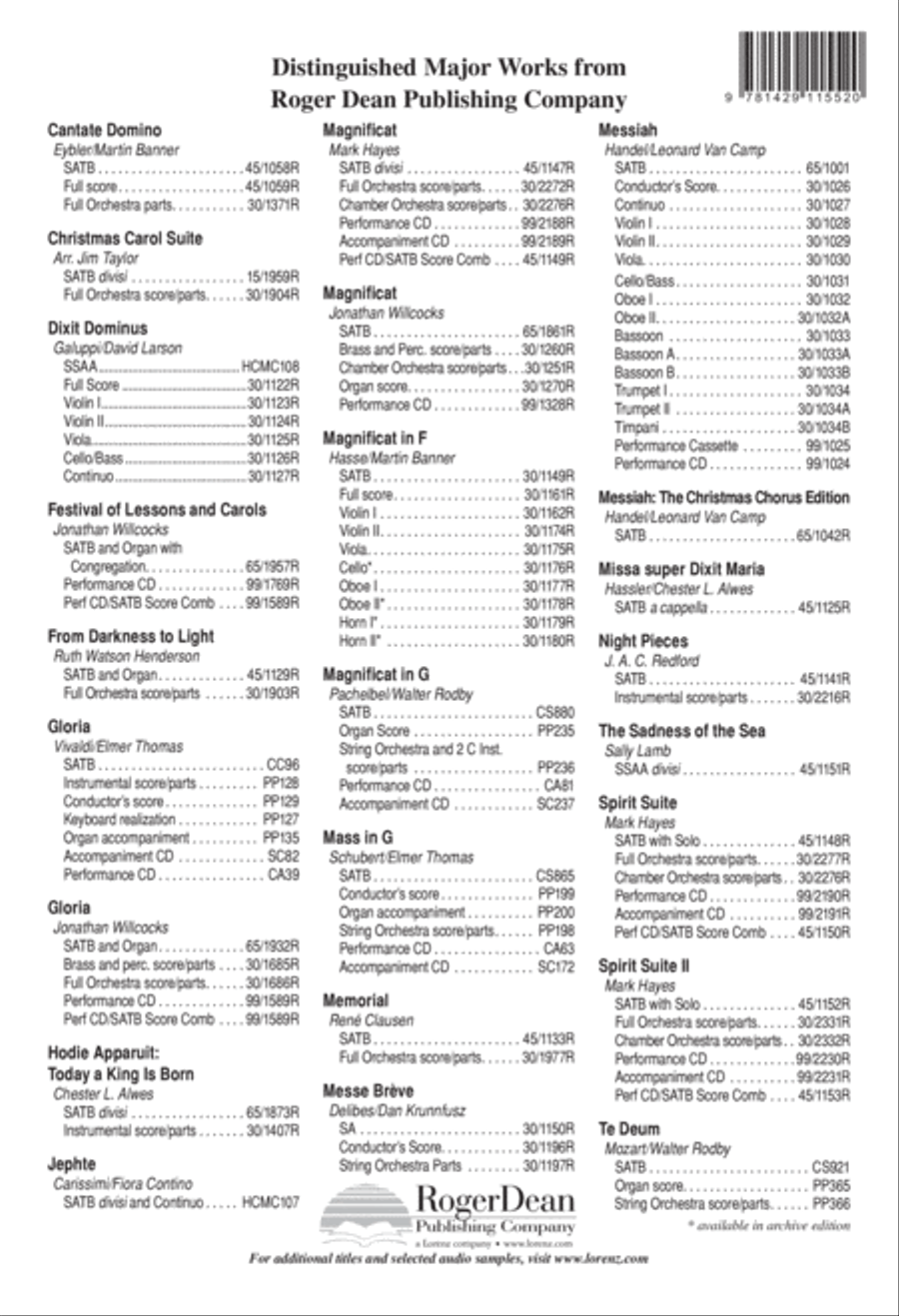 Angelus ad pastores ait Angelus ad pastores ait 4-Part scores gallery preview page 9