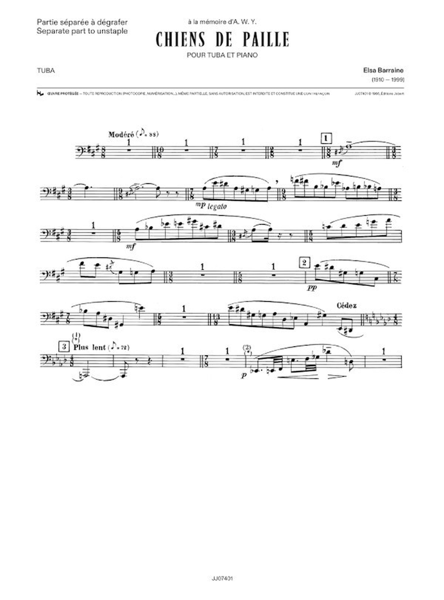 Chiens De Paille Tuba scores gallery preview page 2