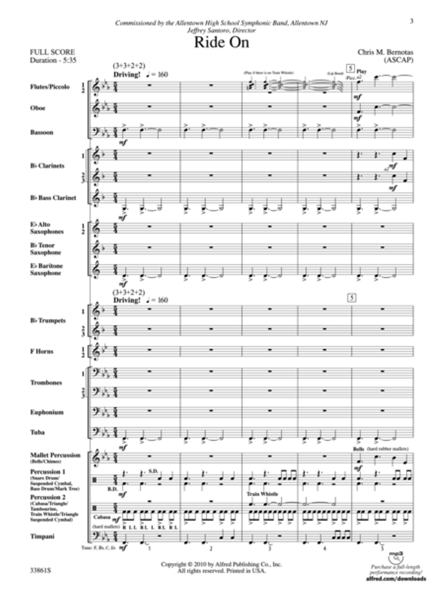 Ride On Concert Band scores gallery preview page 2