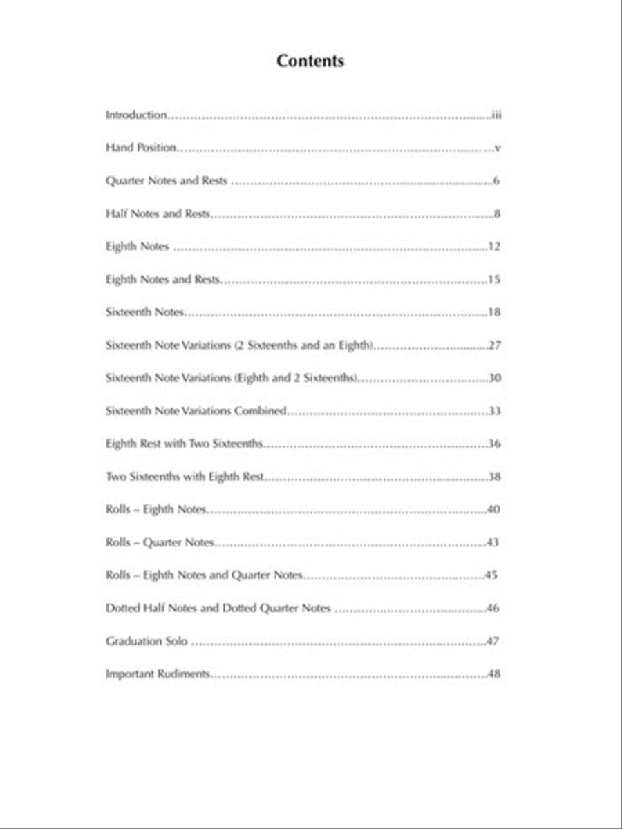 Rhythm Reading for Drums - Book 1 Snare Drum scores gallery preview page 2