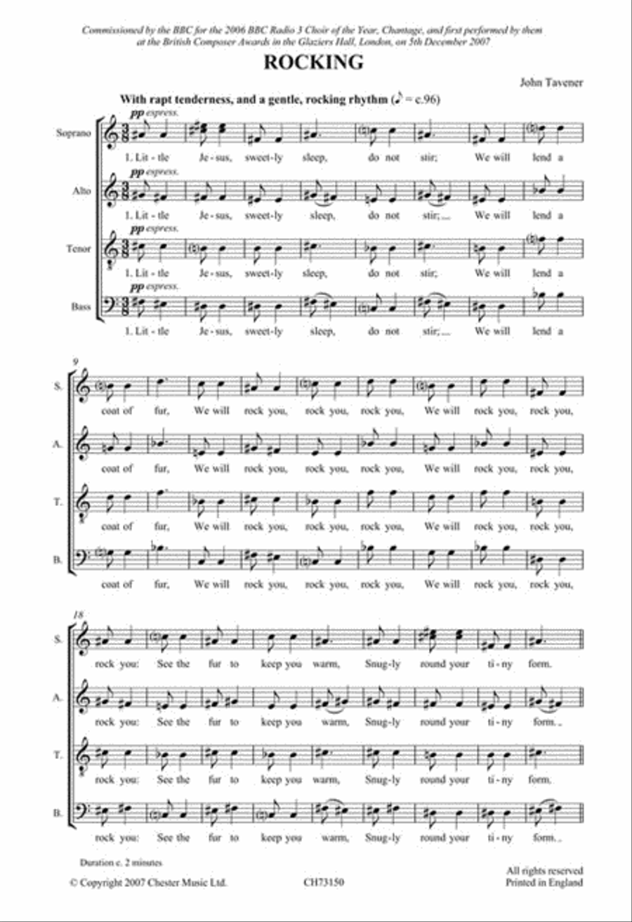 Rocking from Ex Maria Virgine 4-Part scores gallery preview page 2