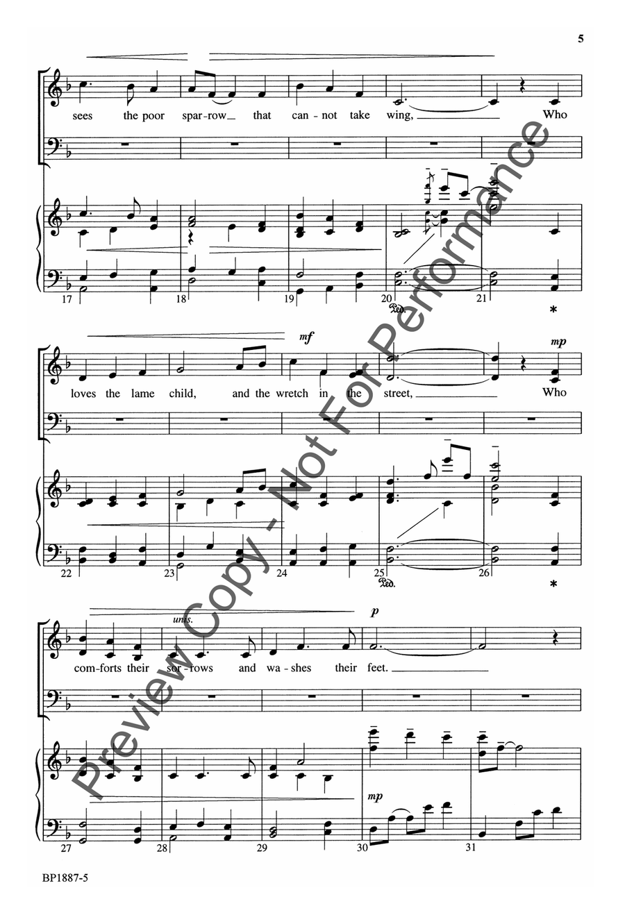 Lord of the Small - SATB Lord of the Small - SATB 4-Part scores gallery preview page 5