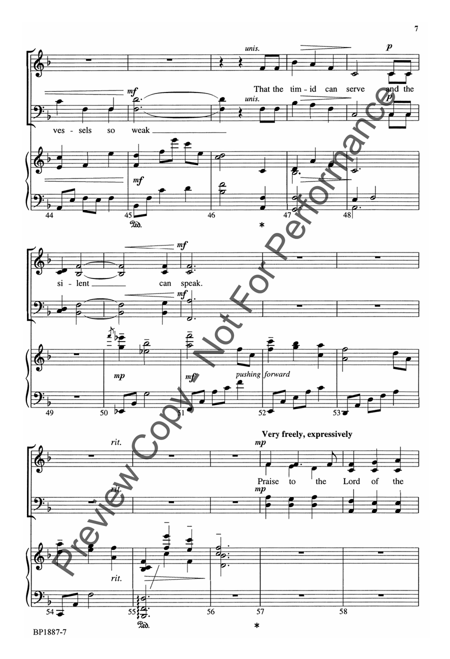 Lord of the Small - SATB Lord of the Small - SATB 4-Part scores gallery preview page 7