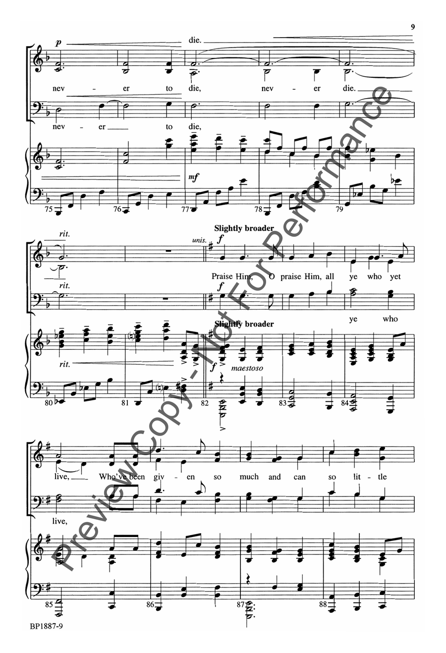Lord of the Small - SATB Lord of the Small - SATB 4-Part scores gallery preview page 9