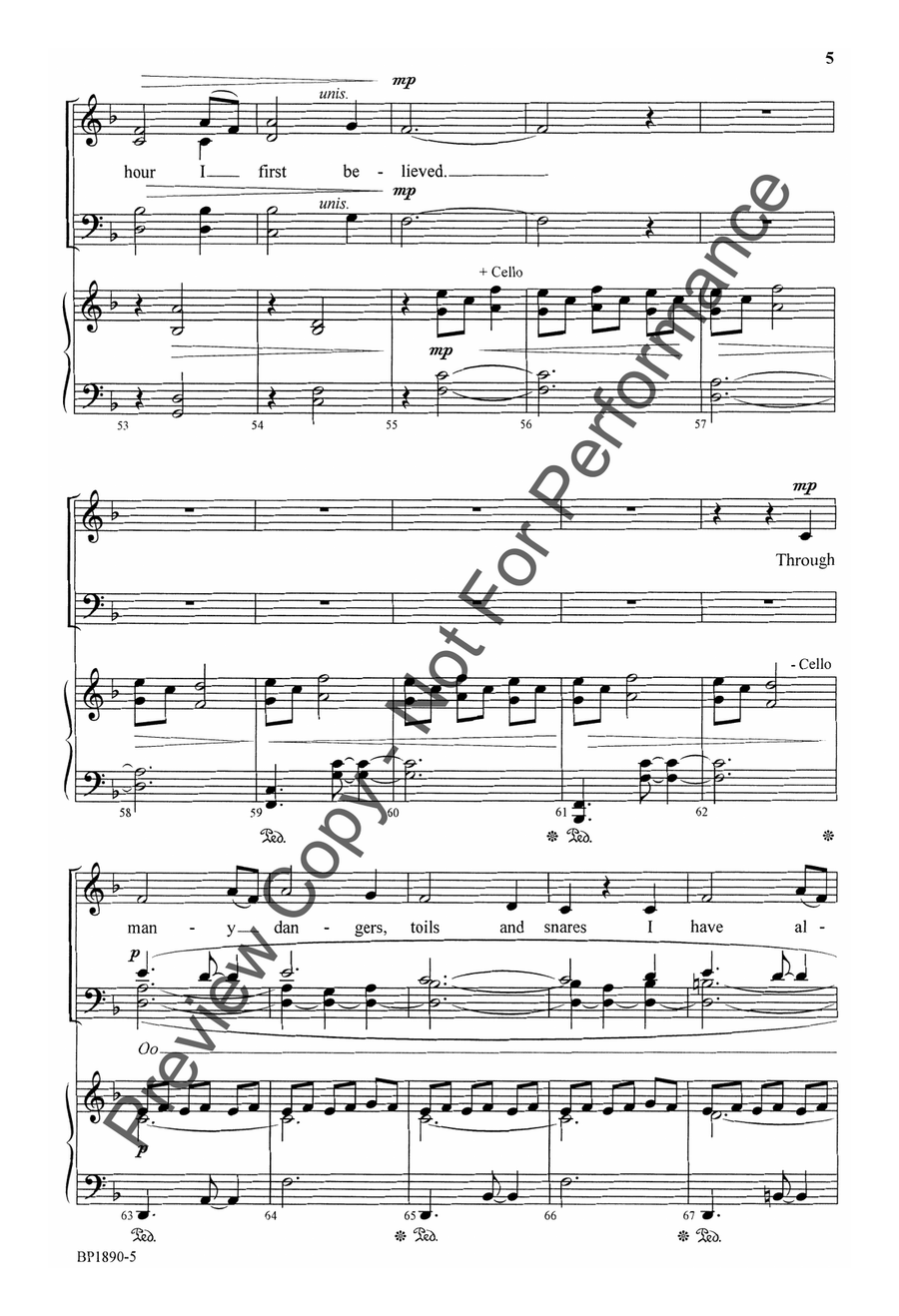 Amazing Grace - Stevenson 4-Part scores gallery preview page 6